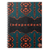 Unabhängig und stolz auf Green & Orange Notizblock (Vorderseite)
