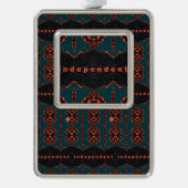 Unabhängig und stolz Rahmen-Ornament silber (Vorderseite)