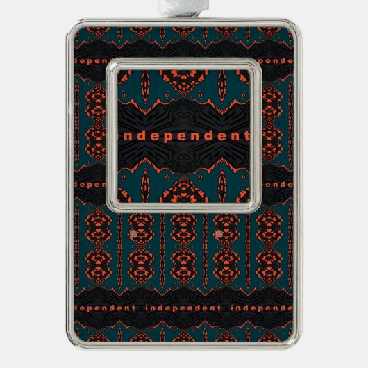 Unabhängig und stolz Rahmen-Ornament silber (Vorderseite)