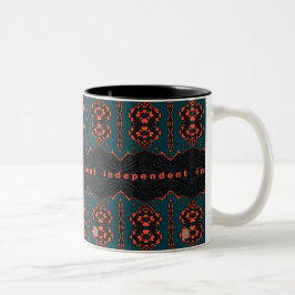Unabhängig und stolz zweifarbige tasse