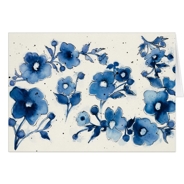 Unabhängige blaue Blüten (Vorderseite (Horizontal))