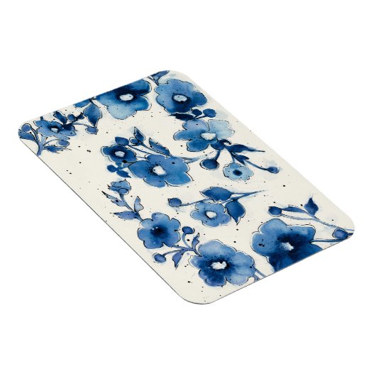 Unabhängige blaue Blüten Magnet (Rechte Seite)