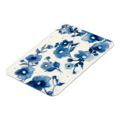 Unabhängige blaue Blüten Magnet (Linke Seite)