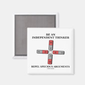Unabhängige Denker lehnen spezielle Argumente ab Magnet (Vorderseite/Rückseite)