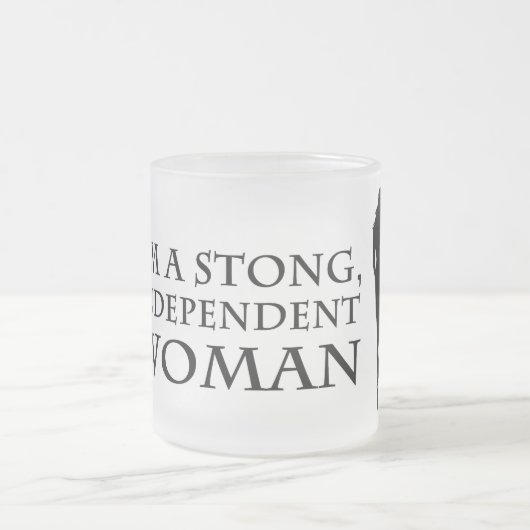 Unabhängige Frauen-Tasse 1 Mattglastasse (Mittel)