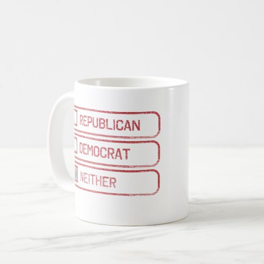 Unabhängige mehrfache Wahl-Tasse Kaffeetasse (Vorderseite Links)