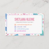 Unabhängige Mode-Einzelhändler-Visitenkarten Boho Visitenkarte (Rückseite)