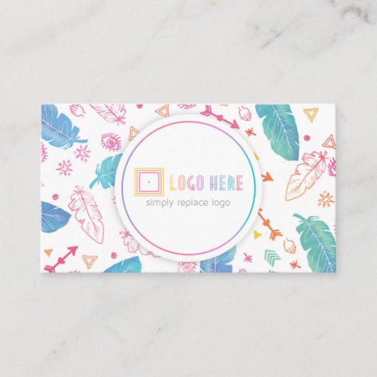 Unabhängige Mode-Einzelhändler-Visitenkarten Boho Visitenkarte (Vorderseite)