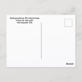 Unabhängige Presbyterianische Kirche Steeple Savan Postkarte (Rückseite)