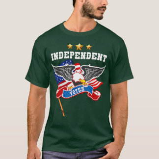 Unabhängige Wähler mit Bald-Adler und amerikanisch T-Shirt