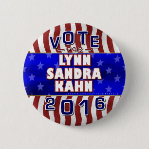 Unabhängiger 2016 Lynn-S Kahn Präsidenten-Wahl Button