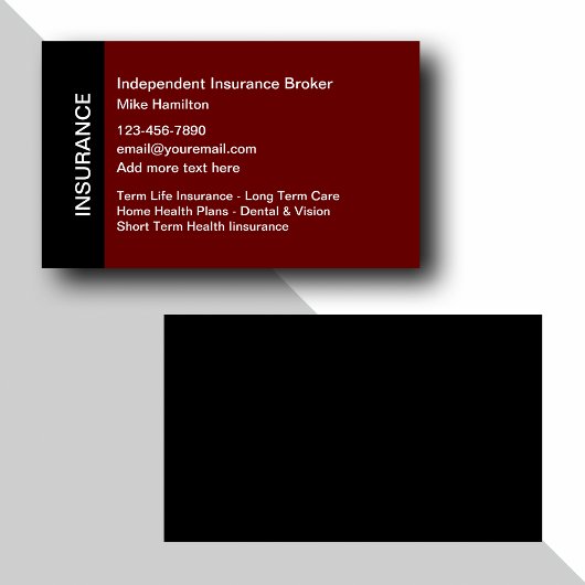 Unabhängiger Agent Visitenkarte