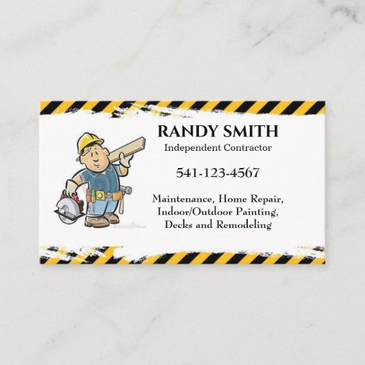 Unabhängiger Auftragnehmer Visitenkarte (Vorderseite)