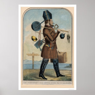 Unabhängiger Goldjäger auf seiner Weise zu Poster