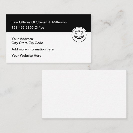 Unabhängiger Rechtsanwalt Visitenkarte (Vorne/Hinten)