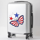 Unabhängiger roter, weißer, blauer grafischer Schm Aufkleber (Koffer)