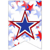 Unabhängiger roter, weißer, blauer grafischer Schm Wimpelkette (Erste Fahne)