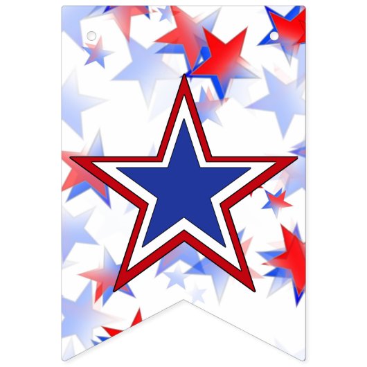 Unabhängiger roter, weißer, blauer grafischer Schm Wimpelkette (Erste Fahne)