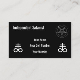 Unabhängiger Satanist Visitenkarte