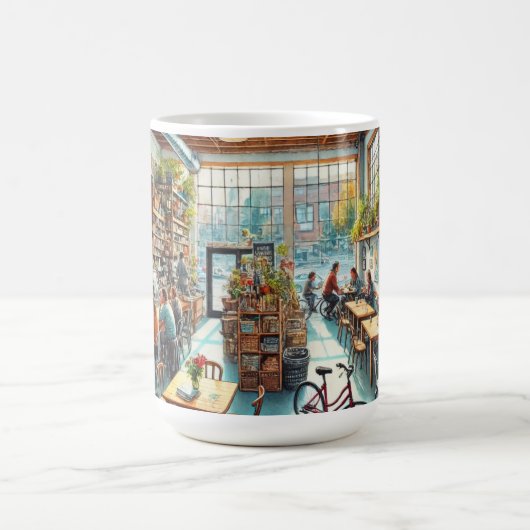 Unabhängiges Café in Portland Oregon Kaffeetasse (Mittel)