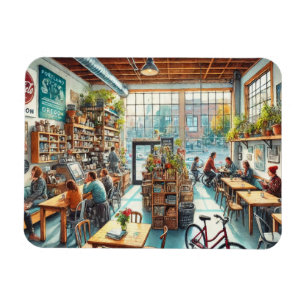 Unabhängiges Café in Portland Oregon Magnet
