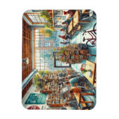 Unabhängiges Café in Portland Oregon Magnet (Vertikal)