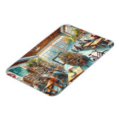 Unabhängiges Café in Portland Oregon Magnet (Linke Seite)