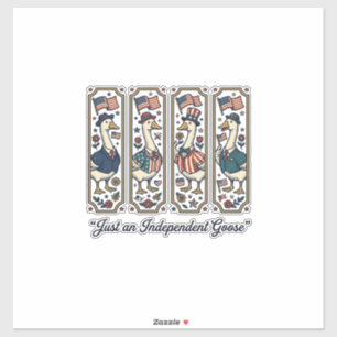 Unabhängiges Gans Patriotisches Vintage T-Shirt De Aufkleber