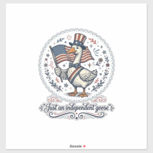 Unabhängiges Gänse-Vintage-Patriotisches-Shirt-Des Aufkleber