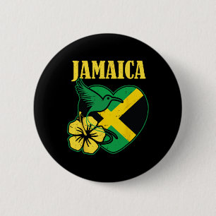 Unabhängiges Shirt Jamaikanische Flagge Blume und Button
