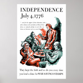 Unabhängigkeit 4. Juli 1776 Poster
