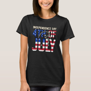 Unabhängigkeit 4. Juli Tag Amerika Flagge Gra T-Shirt