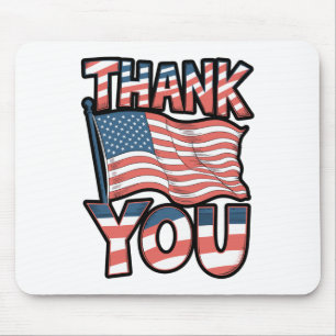 Unabhängigkeit 4. Juli Vielen Dank für Patriotic H Mousepad