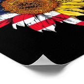 Unabhängigkeit der amerikanischen Flagge Sonnenblu Poster (Ecke)