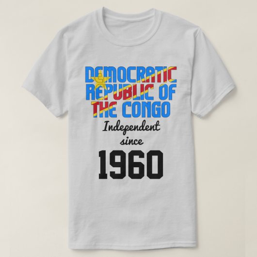 Unabhängigkeit der Demokratischen Republik Kongo T-Shirt (Design vorne)