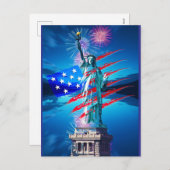 UNABHÄNGIGKEIT FEIERTAGSPOSTKARTE (Vorne/Hinten)