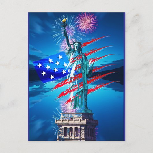 UNABHÄNGIGKEIT FEIERTAGSPOSTKARTE (Vorderseite)