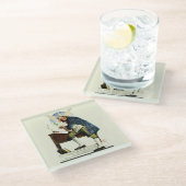 Unabhängigkeit Glasuntersetzer (Schrägansicht)