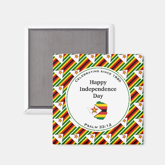Unabhängigkeit Simbabwes Magnet (Vorderseite/Rückseite)