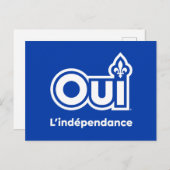 Unabhängigkeit von Quebec OUI Postkarte (Vorne/Hinten)