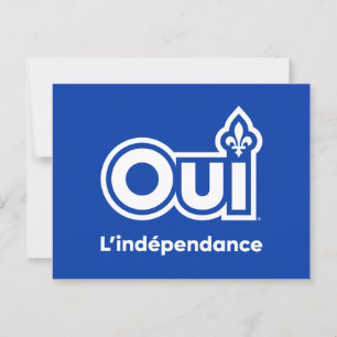 Unabhängigkeit von Quebec OUI Postkarte