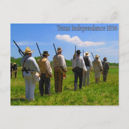 Unabhängigkeit von Texas 1836 Postkarte (Vorderseite)