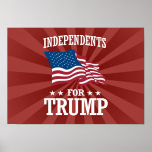 UNABHÄNGIGKEIT VON TRUMP POSTER