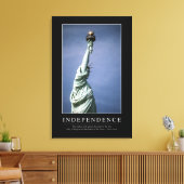 Unabhängigkeit: Zitat 1 Leinwanddruck (Insitu (Wohnzimmer))