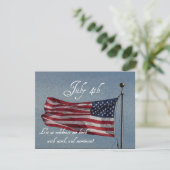 Unabhängigkeits-TagBBQ/with YE olde Spaß! Einladung (Stehend Vorderseite)