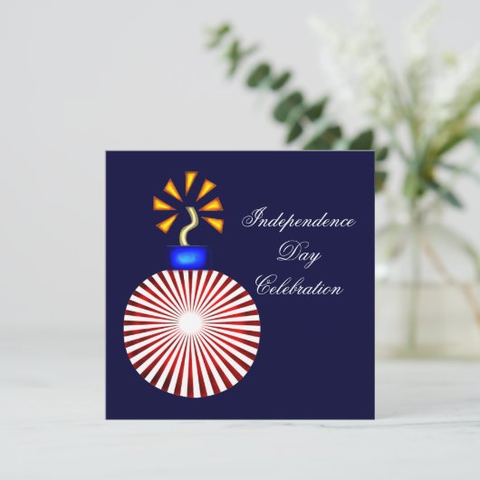 Unabhängigkeits-TagesParty Einladung (Stehend Vorderseite)