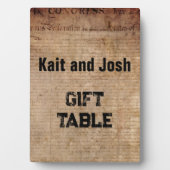 Unabhängigkeitserklärung 📜 1776 Geschenktabelle Fotoplatte (Vorderseite)