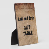 Unabhängigkeitserklärung 📜 1776 Geschenktabelle Fotoplatte (Seite)