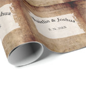 Unabhängigkeitserklärung 📜 1776 Hochzeit Geschenkpapier (Rolleneckpunkt)