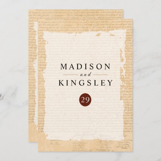 Unabhängigkeitserklärung 📜 1776 programm (Vorne/Hinten)